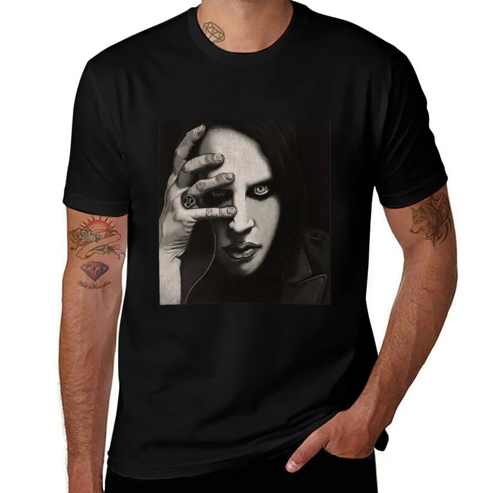 

Футболка Marlyn Manson, хлопковые футболки, высококачественная футболка с аниме, футболка