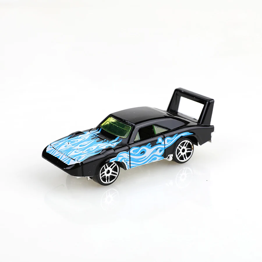(Boxed) 1/64 Flame Pattern Theme/Retro Car Diecast Toy Set, 6 pieces, die-cast metal, boy's toy, sliding model, no pullback.