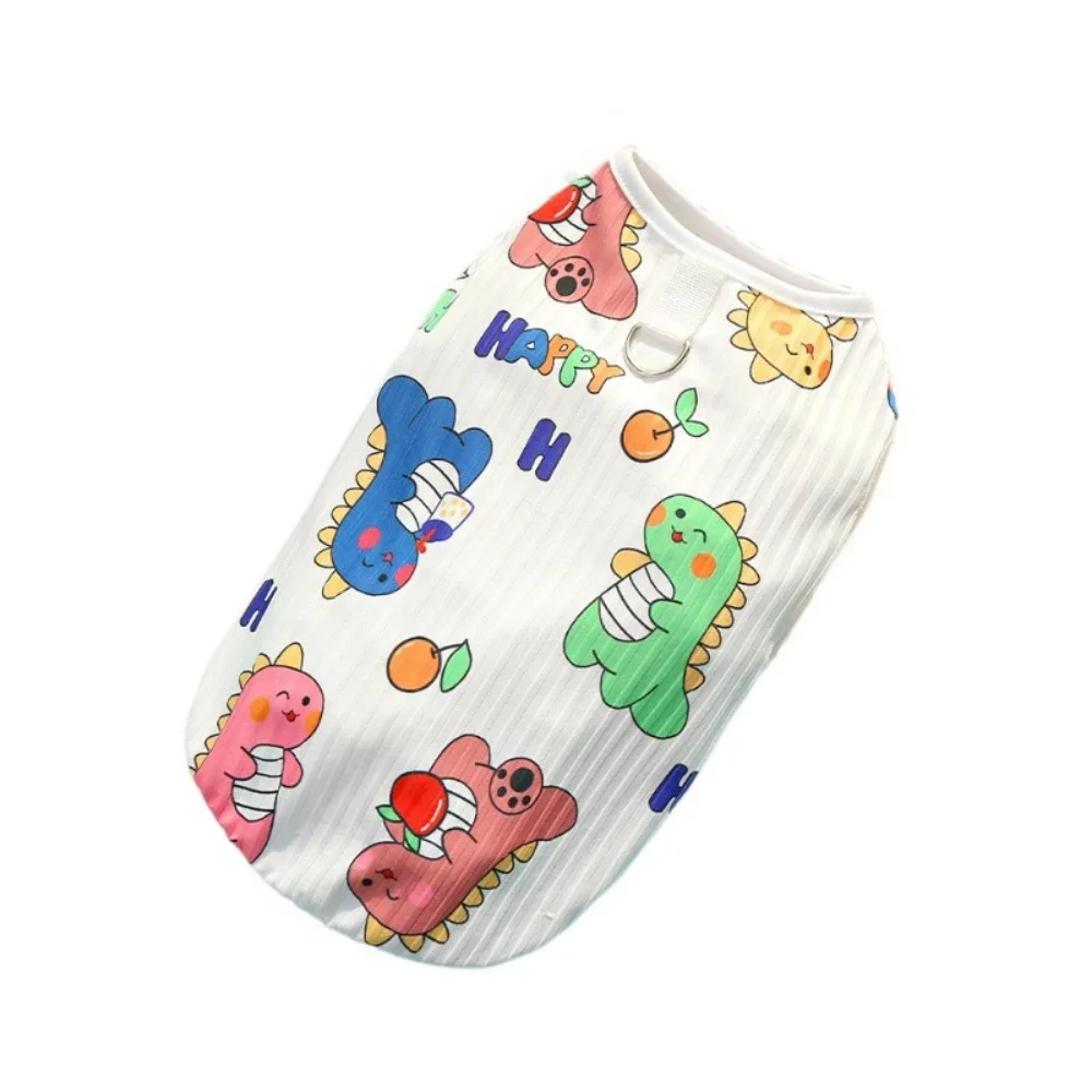 

Funny Cartoon Colorful Dinosaur Pet Vest Breathable Cute Pet Print Vest Casual Dog Tank Top Pet Supplies