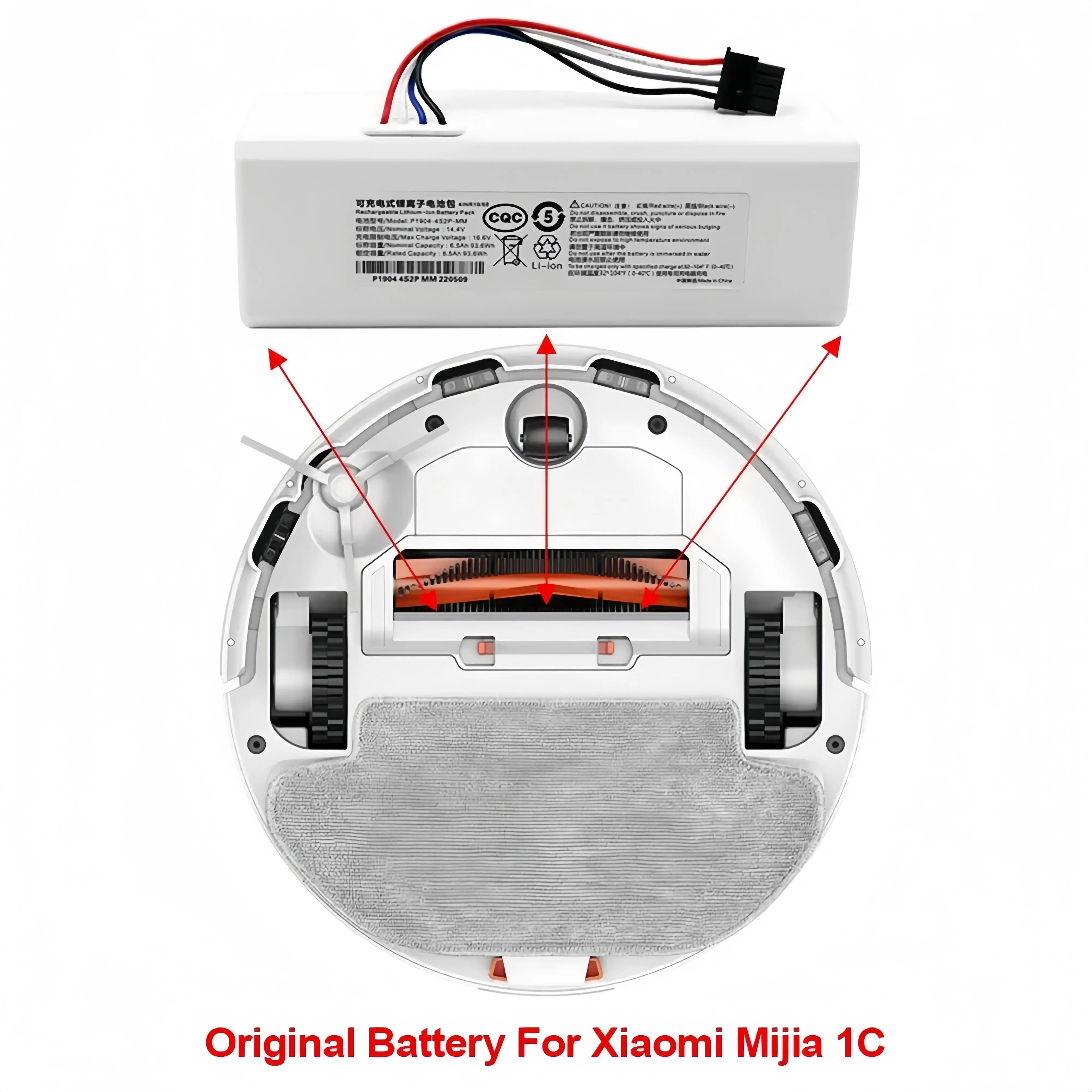 14.4V Vacuum Cleaner 1C Battery 5600mAh Robot Vacuum Cleaner suit for XIAOMI Mija 1C STYTJ01ZHM Robot Vacuum Cleaner 1C Battery