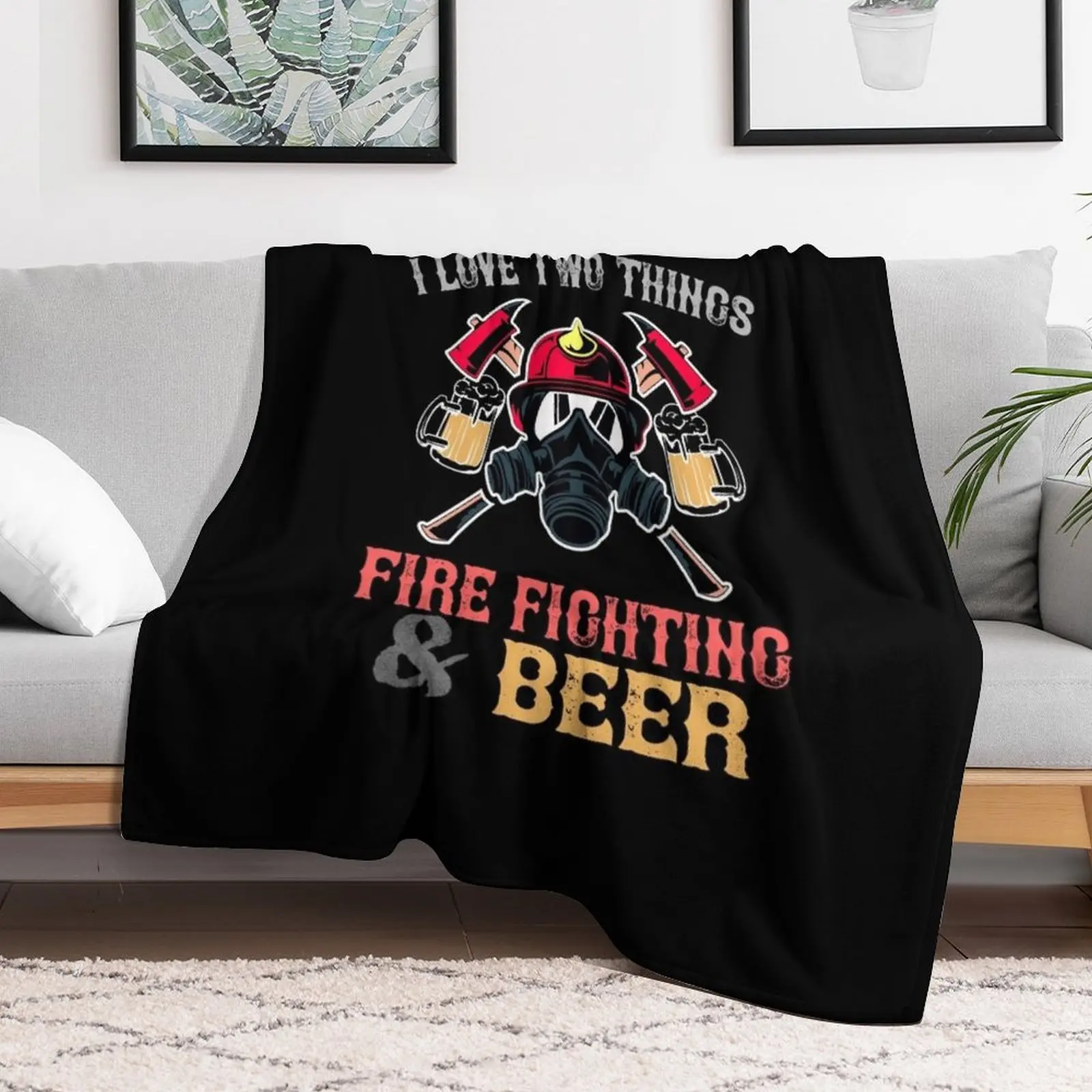 Firefighter Fire Brigade Sayings Beer Throw Blanket Blankets For Baby Personalized Gift Blankets