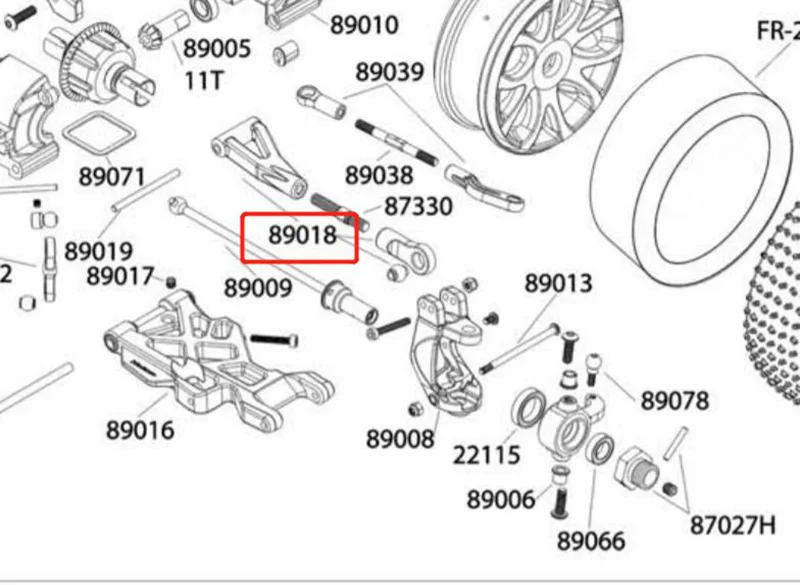 

Original OFNA/HOBAO RACING 89018 M9 Front Upper Arm Group For 1/8 HYPER H9 BUGGY