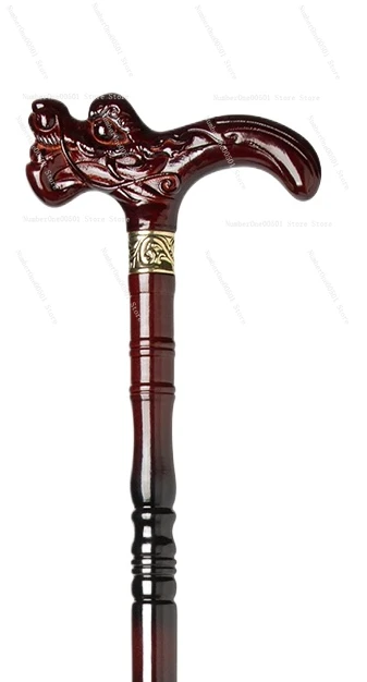 

Walking Stick for the Elderly Solid Wood Walking Stick Four-Legged Non-Slip Wooden Cane Lightweight Cane Handrail Stick