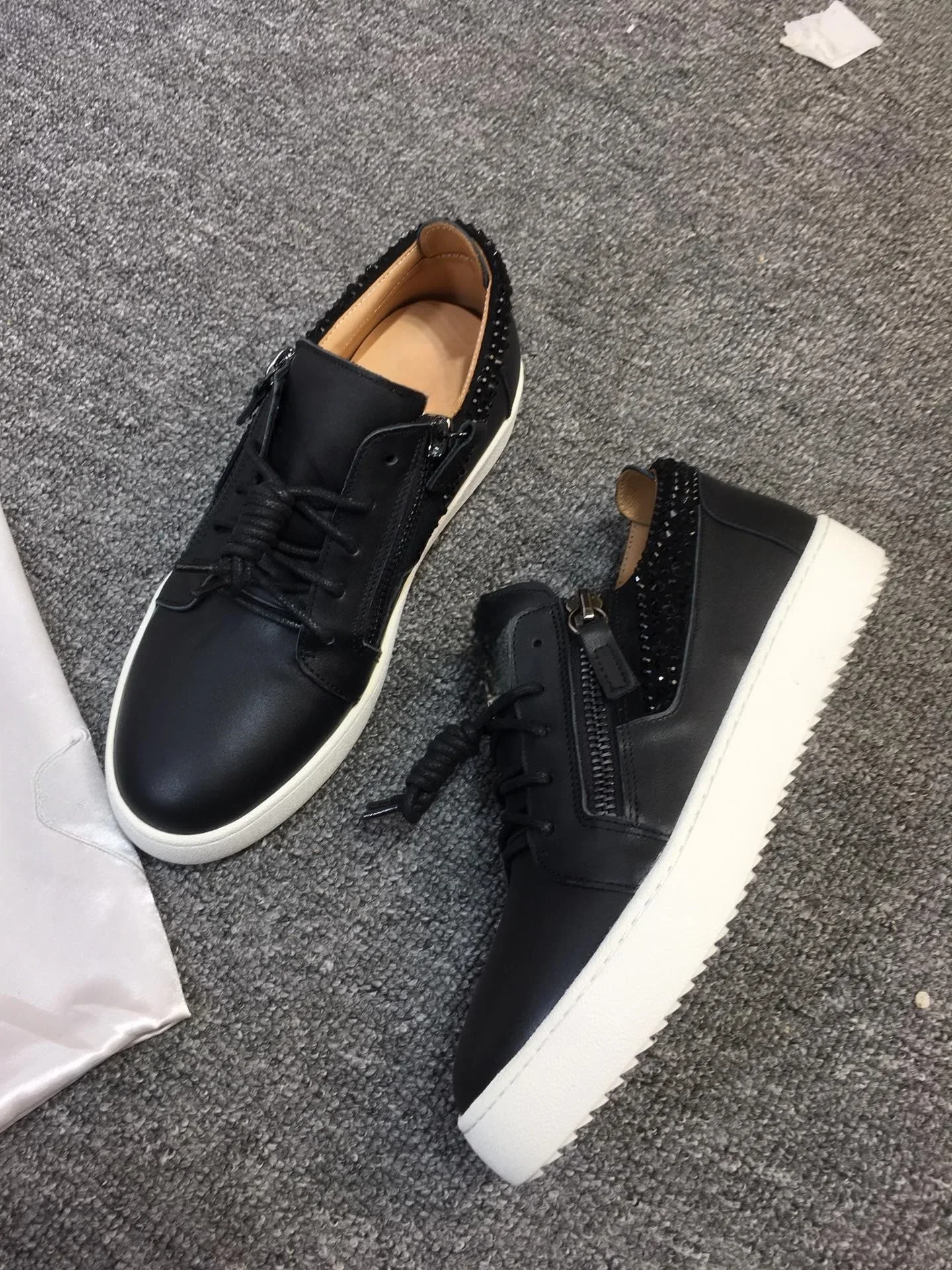 

New Fashion Casual Sneakers for Men Brand Designer Women Tennis shoes Luxury Real Leather GZ Loafers Sports shoes 35-48 G0006