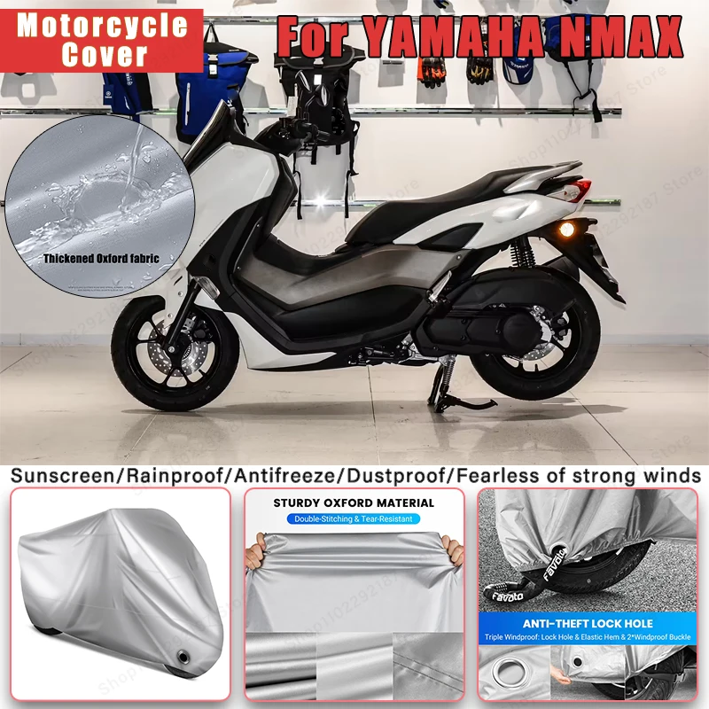 

Чехол для мотоцикла YAMAHA NMAX без ушей-наружная защита всего тела, водонепроницаемый пылезащитный солнцезащитный крем, аксессуары для мотоциклов