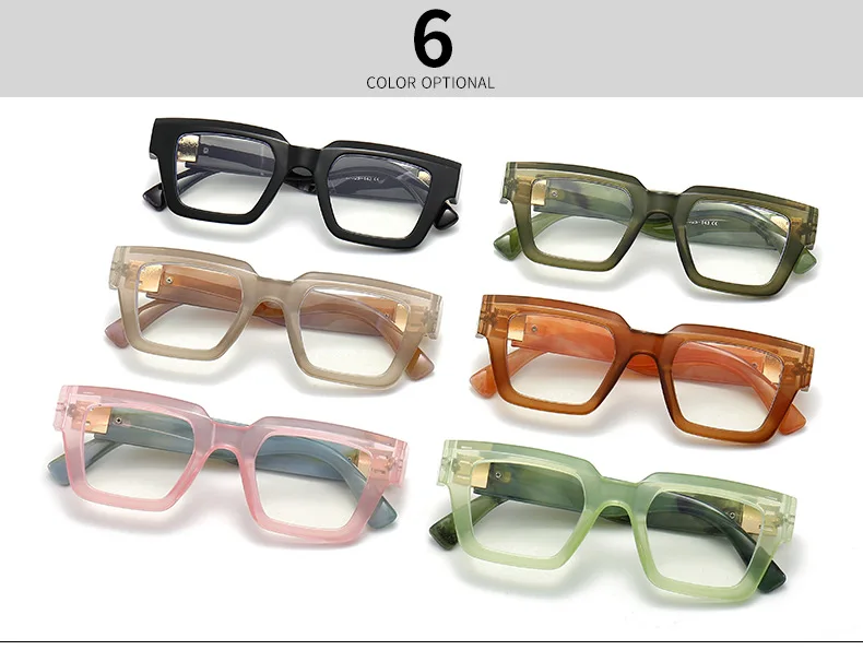 Marke Design Retro Lesebrille für Mann und Frauen Mode Luxus Beine Große Größe Quadratische Presbyopie Brillen Dioptrien 0 bis + 6,0 – Detail 4