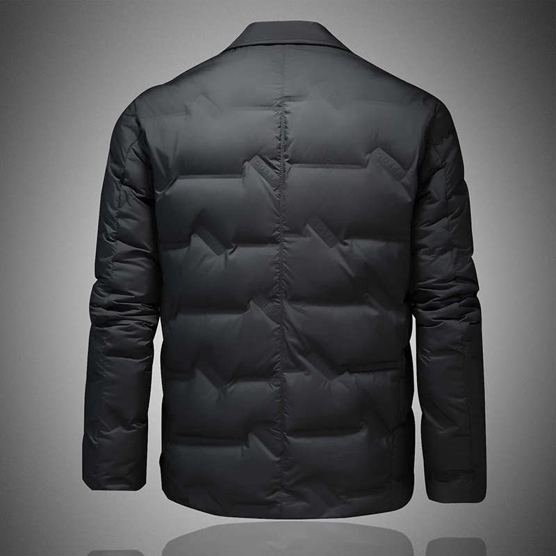 Top Grade Man Down Jacket 2025 Winter Men Business Casual Classic Suit Collar 90% white Duck Down Coat Keep Warm parkas