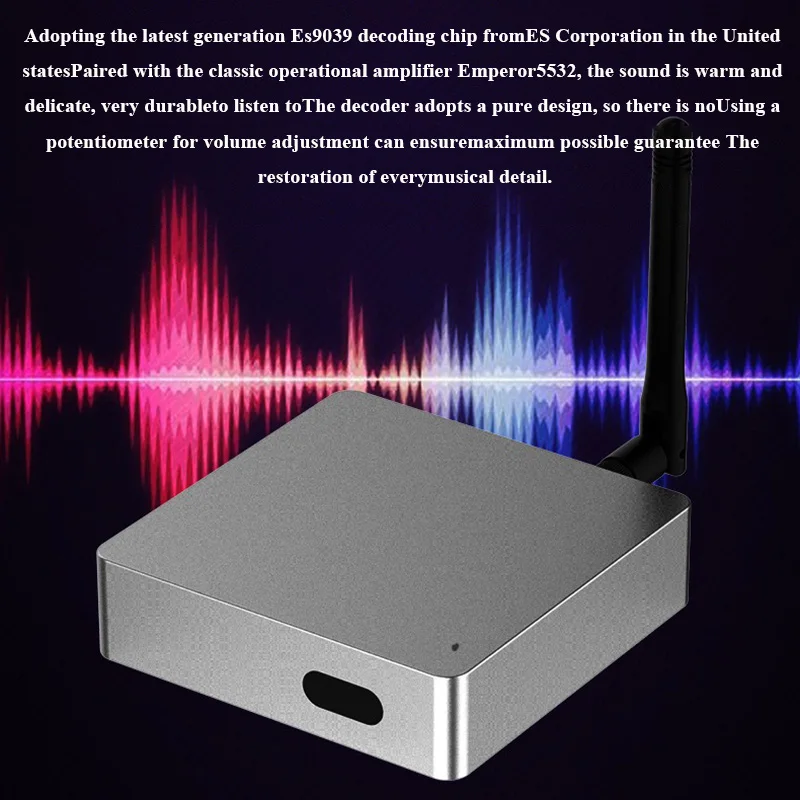 Decodificador de áudio hi-fi sem perdas receptor de áudio bluetooth qcc3084 bluetooth 5.4 ess9039q2m dac ldac formato saída coaxial digital