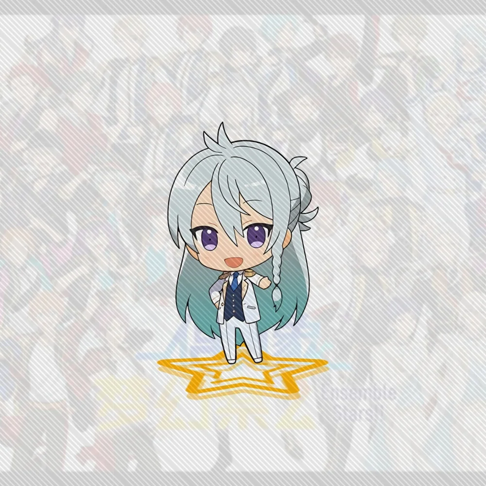 Spiel Ensemble Stars!! 10CM Acryl Stand Modell Schreibtisch Dekor Cosplay Charaktere Ornament Zubehör Gute Weihnachtsgeschenke