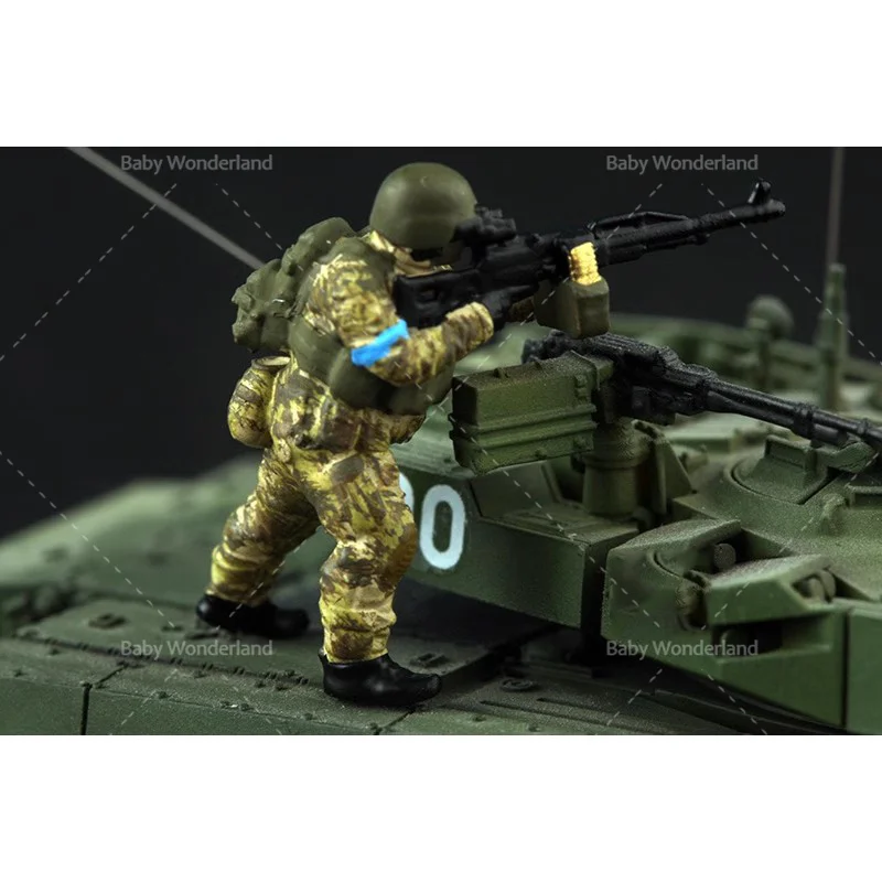 In Stock 1/72 Ukrainian Anti Tank Team With 7 Soldiers Figures Unpainted Model Creative Scene Vehicle Toys