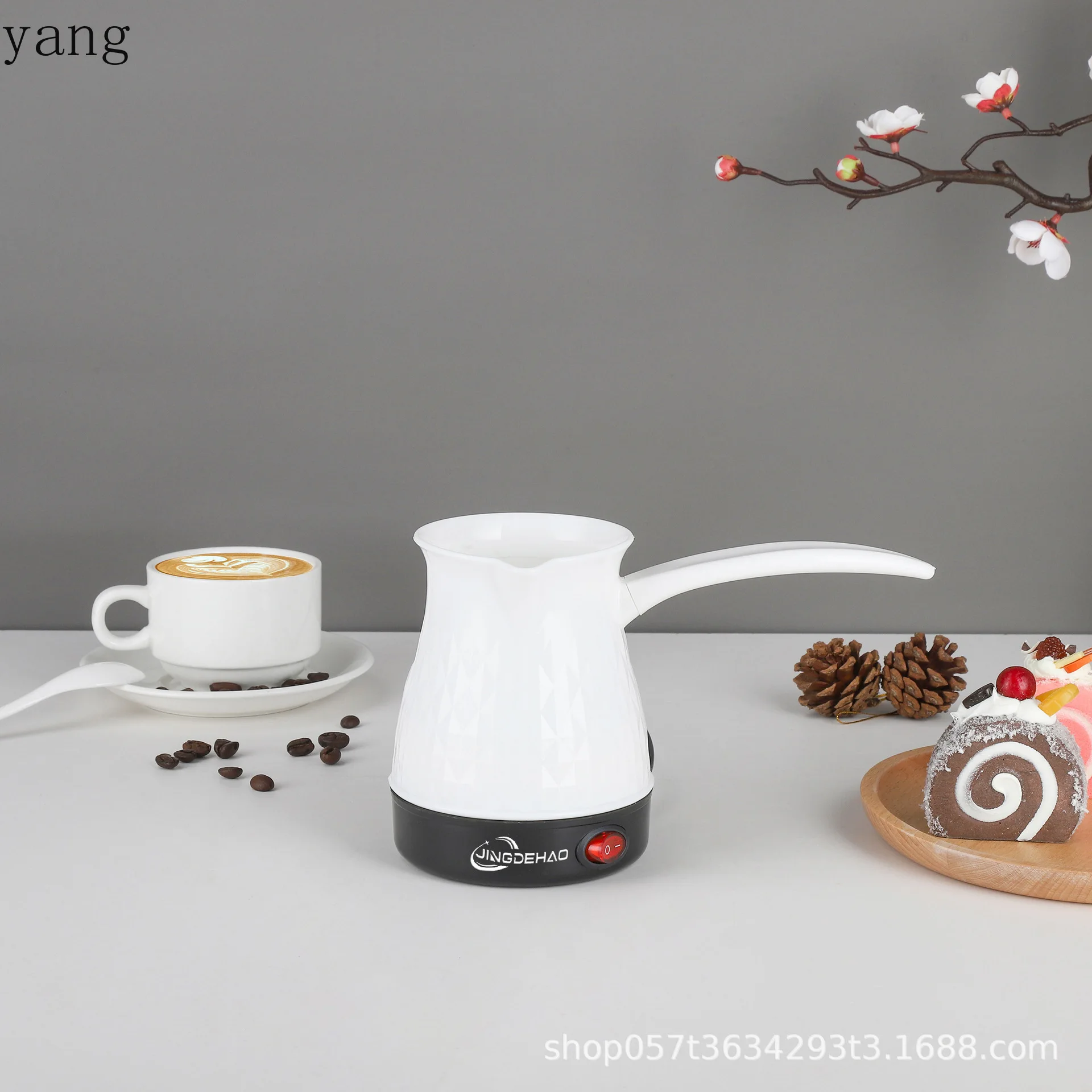 

Yjq all-plastic electric hand-brewed coffee household small coffee machine anti-dry burning mini