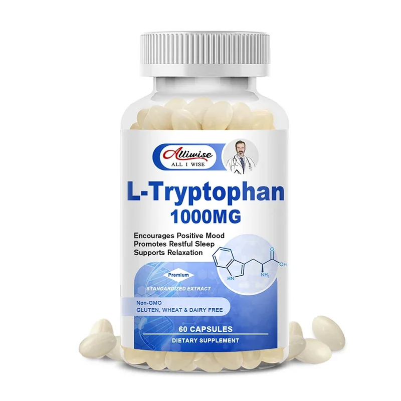 Alliwise T-tryptophan Capules Relieve Insomnia Help Fall Asleep Quickly  Improve Sleep Quality Improve Mood Relieve Stress