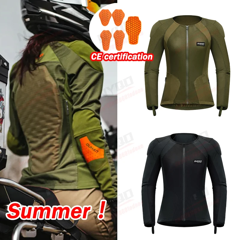 

DUHAN Summer Men's Moto Motorbike Jacket Armors Women's Motorcycle Equipment Motocross Body Soft Armor CE Certified Protectors