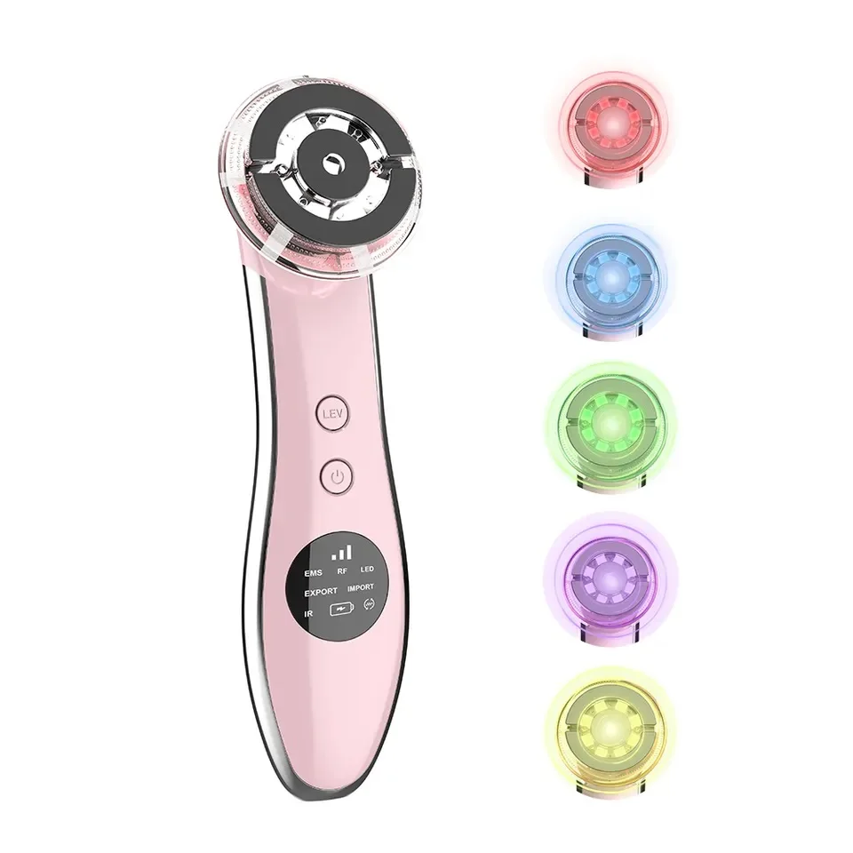 

Multifunction RF Beauty Instrument LED Photon Skin Tender Instrument EMS Micro-current Face Massager Vibration Icing Instrument