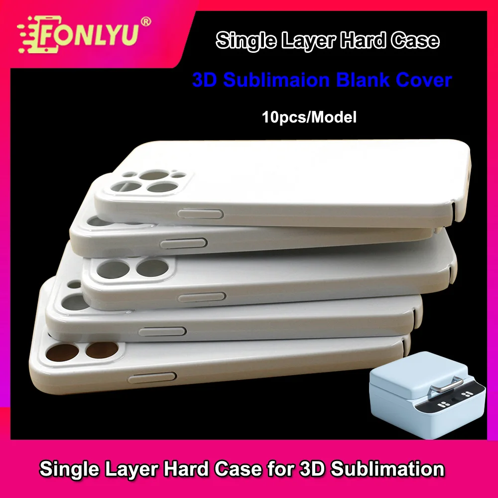 FONLYU 10 pièces Coques de téléphone 3D à sublimation intégrale pour iPhone Air 17 16 Pro 11 12 13 14 15 Pro Max, finition brillante, découpes précises
