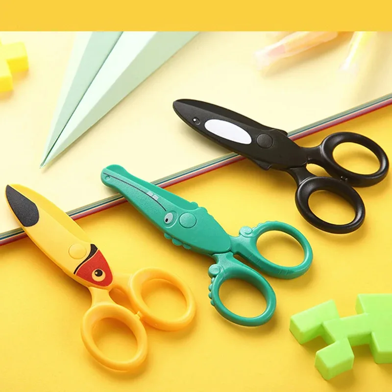 1Pc Children Safety Scissors Fine Motor Training Tools Kids Paper Cutting Scissors for Kindergarten Art Craft Primary School