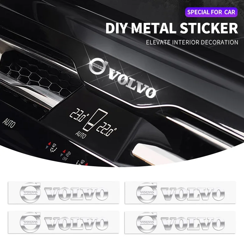 

2/5/10 шт. автомобильные 3D металлические значки, наклейки с логотипом для декора интерьера для Volvo V60 XC60 XC90 S60 XC40 V40 S80 T6 V90 EX90 S90 V70
