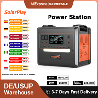 SOLARPLAY 2304WH Portable Power Station LiFePo4 Battery 2500W BMS UPS Power Supply 220V Solar Generator Storage Energy Camping