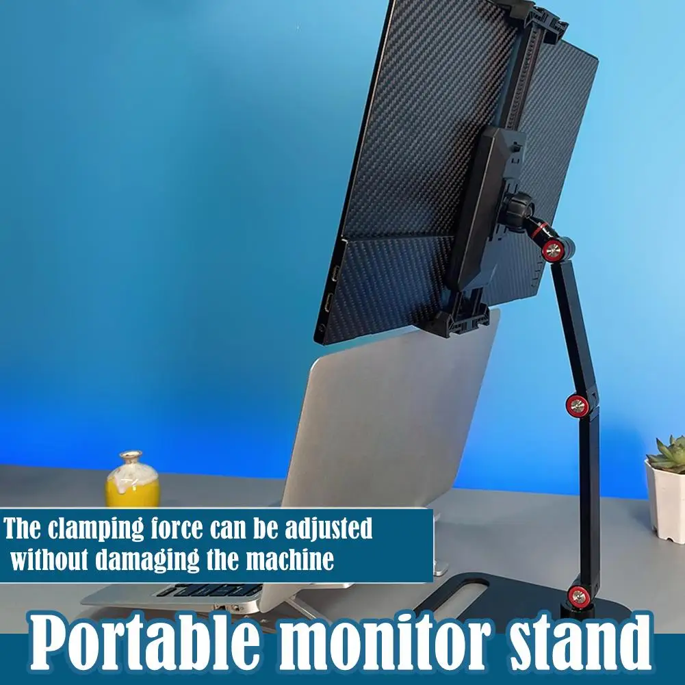 Imagem -03 - Monitor Portátil Vesa Stand Suporte Giratório Ajustável 360 ° Suporte para Tablet Desktop Clamp Stand Compatível com Tablet 185