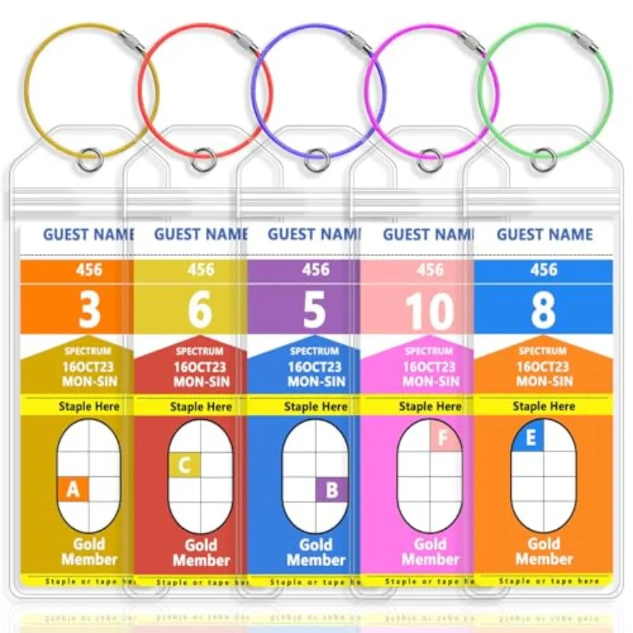 5 Pack Luggage Tag Holders, Travel Essentials for Cruise Ships, Clear Cruise Luggage Tags for and Celebrity Cruise, Cruise Esse