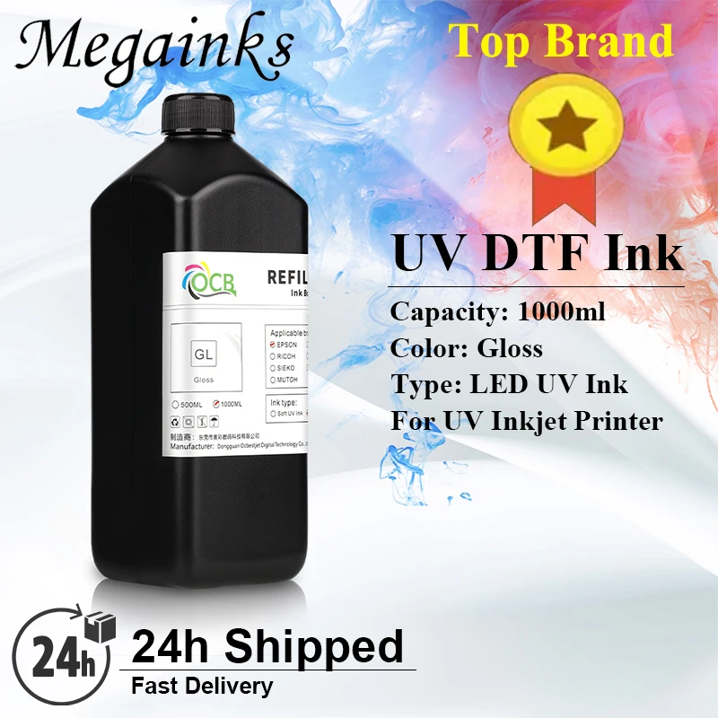 LED UV DTF Ink For Epson UV Inkjet Printer UV Direct Trandfer Film Inks XP600 TX800 L800 L805 L1800 1390 DX5 DX7 DX10 UV DTF Ink