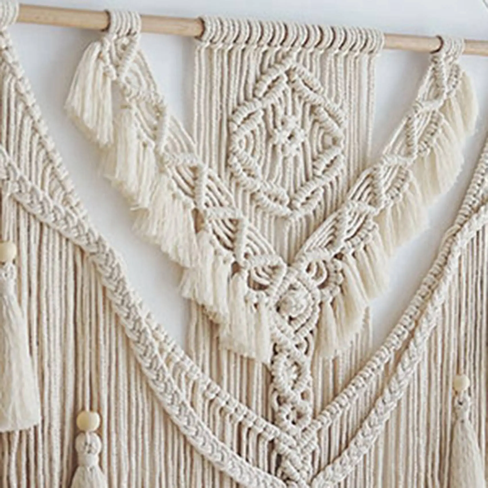 AS94-2X Nordic Bohemian Macrame Wall Hanging Tapestry Hand-Wovening Tassel Home Wall Decor Large Tapestry