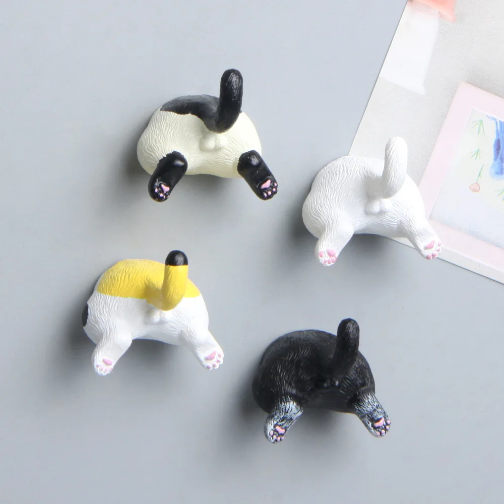 Cartoon 3D Miniature Cat Butt Fridge Magnets Pendant Magnet Refrigerator Paste Household Decorations Stickers kitchen Home Gifts