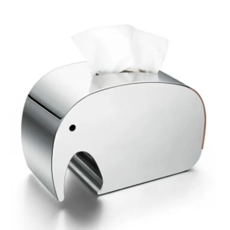Stainless steel tissue box gift creative pumping carton living room ins wind model room storage face towel