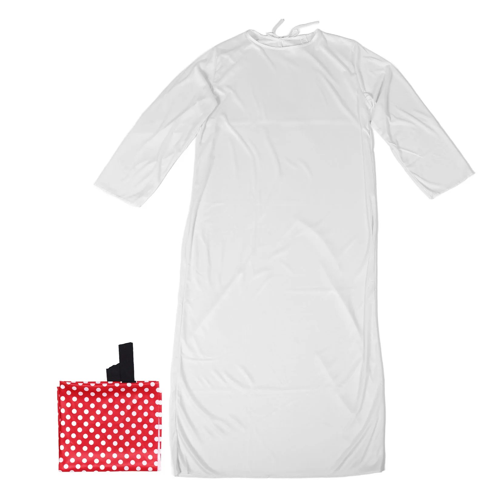 

Arabic Red Turban Costume Men White Robe Dubai Prince Knitted Fabric Desert Headscarf Long Gown Mens Muslim Clothes