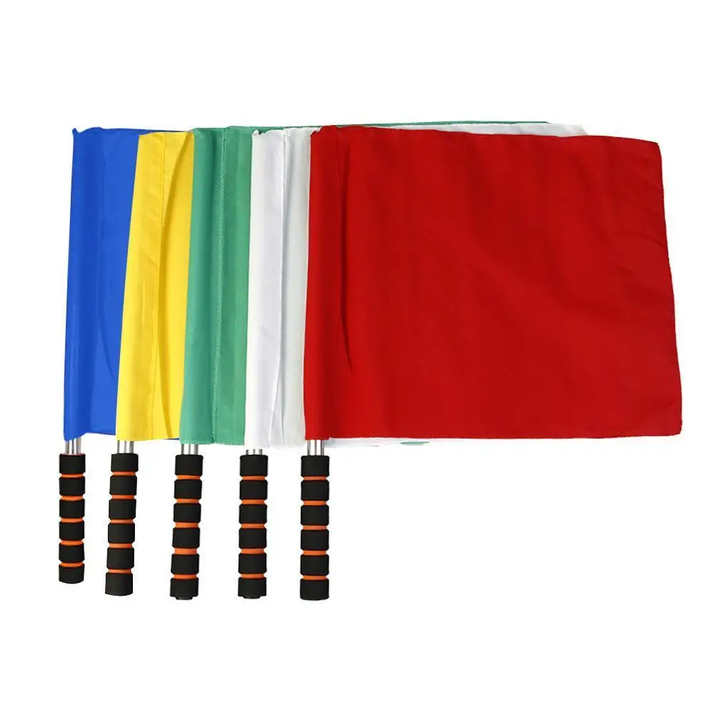 Red White Yellow Color Soccer Referee Flag Fair Play Sports Match Football Linesman Flags 3 Colors Soccer Referee Flag