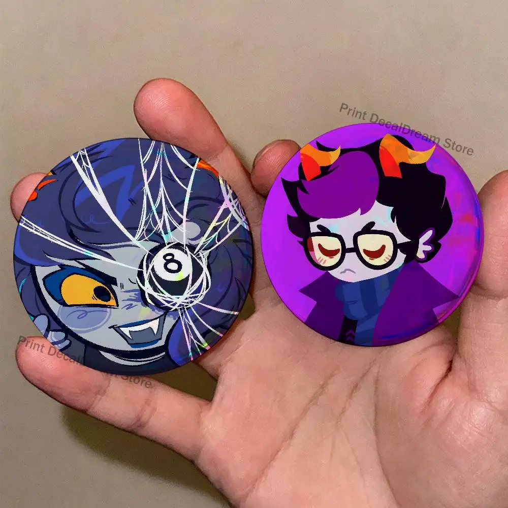 

H-HomestuckS Brooches for Backpack Accessories 25mm,32mm,48mm,58mm,75mm Round Enamel Pins Cartoon Badge