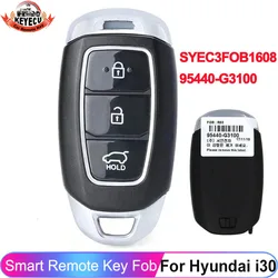 KEYECU P/N: 95440-G3100 FCC ID: SYEC3FOB1608 dla Hyundai i30 2017 2018 2019 2020 3 przyciski zbliżeniowe brelok inteligentnego pilota