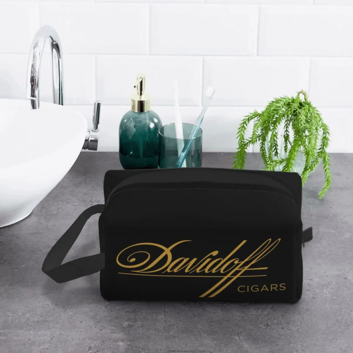 Bolsa de Maquillaje Davidoff, Organizador de Cosméticos, Neceser, Bolsa de Aseo para Mujer, Estuche de Viaje para Cosméticos y Lápices
