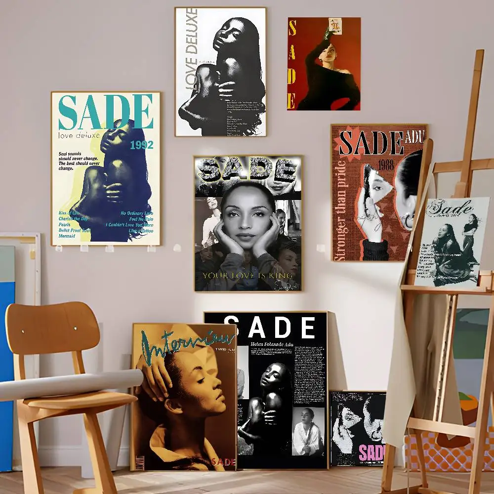 Singer Sade Vintage Posters Sticky Vintage Room Home Bar Cafe Decor Kawaii Room Decor