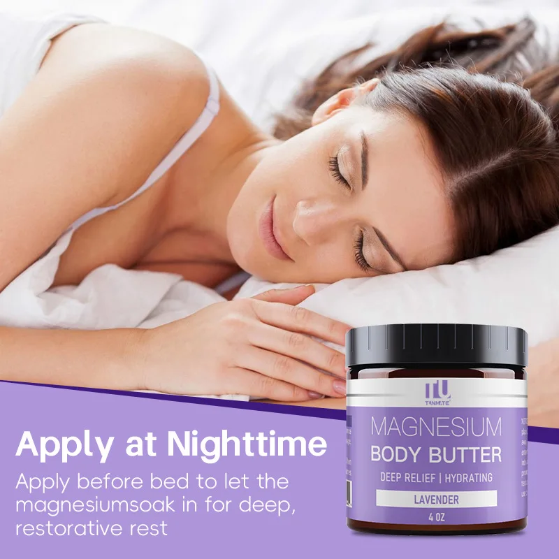 

Magnesium Body Butter Sleep Soothing Cream Magnesium DEEP RELIEF HYDRATING LAVENDER Body Lotion
