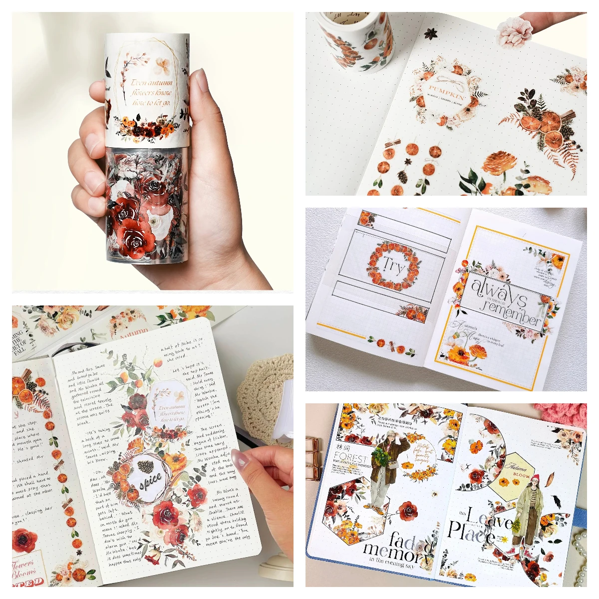 

Лента Washi PET высеченная INS, WT поздняя осень опавшие листья коллекция журнал-планировщик