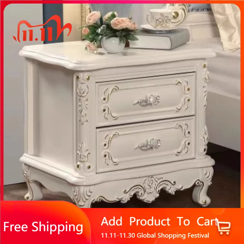 

Nordic Mid Century Modern Nightstand Luxury Unique Bedroom Space Saving Nightstand Wood Comfortable Criado Mudo Trendy Furniture