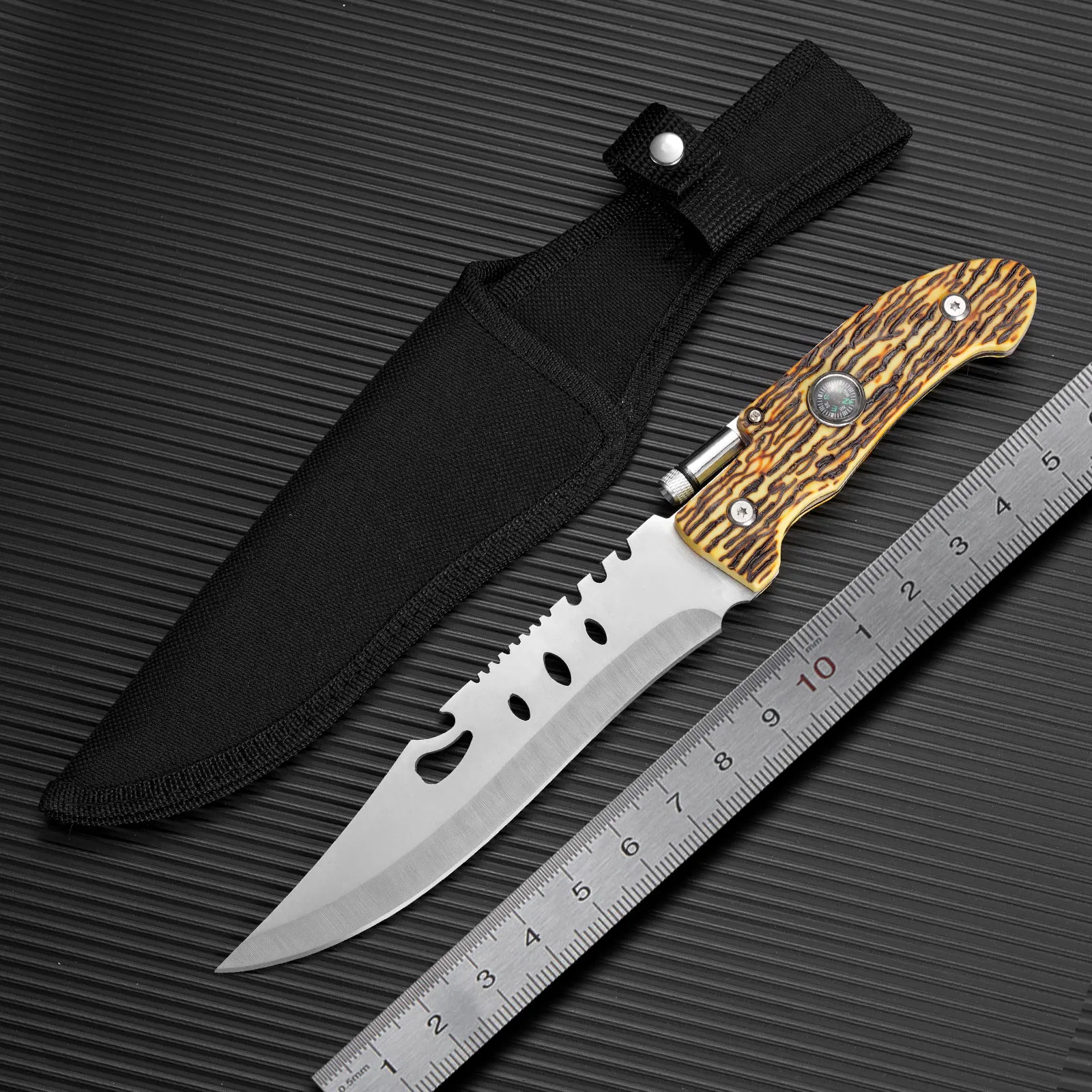 1pc Sharp Military Tactical Knife, Self-Defense, Suitable for Wild Adventure Survival, Fishing Multi-use Knife