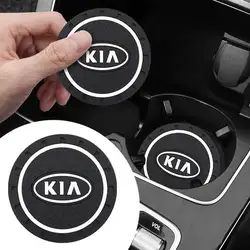 Auto Tazza di Acqua Pad Sottobicchiere di Gomma Accessori Interni Per Kia RIO STINGER Seltos K5 Sorento Ceed Forte Auto Portabottiglie antiscivolo