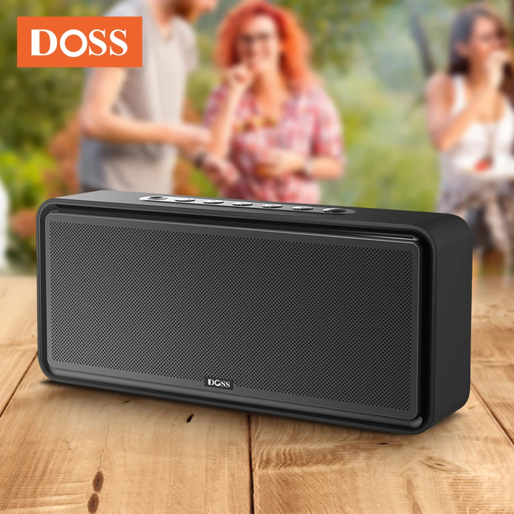 DOSS Home Bluetooth Speaker 32W Powerful Stereo Bass Subwoofer Sound Box 10 Hours Playtime True Wireless Stereo Pairing Speakers