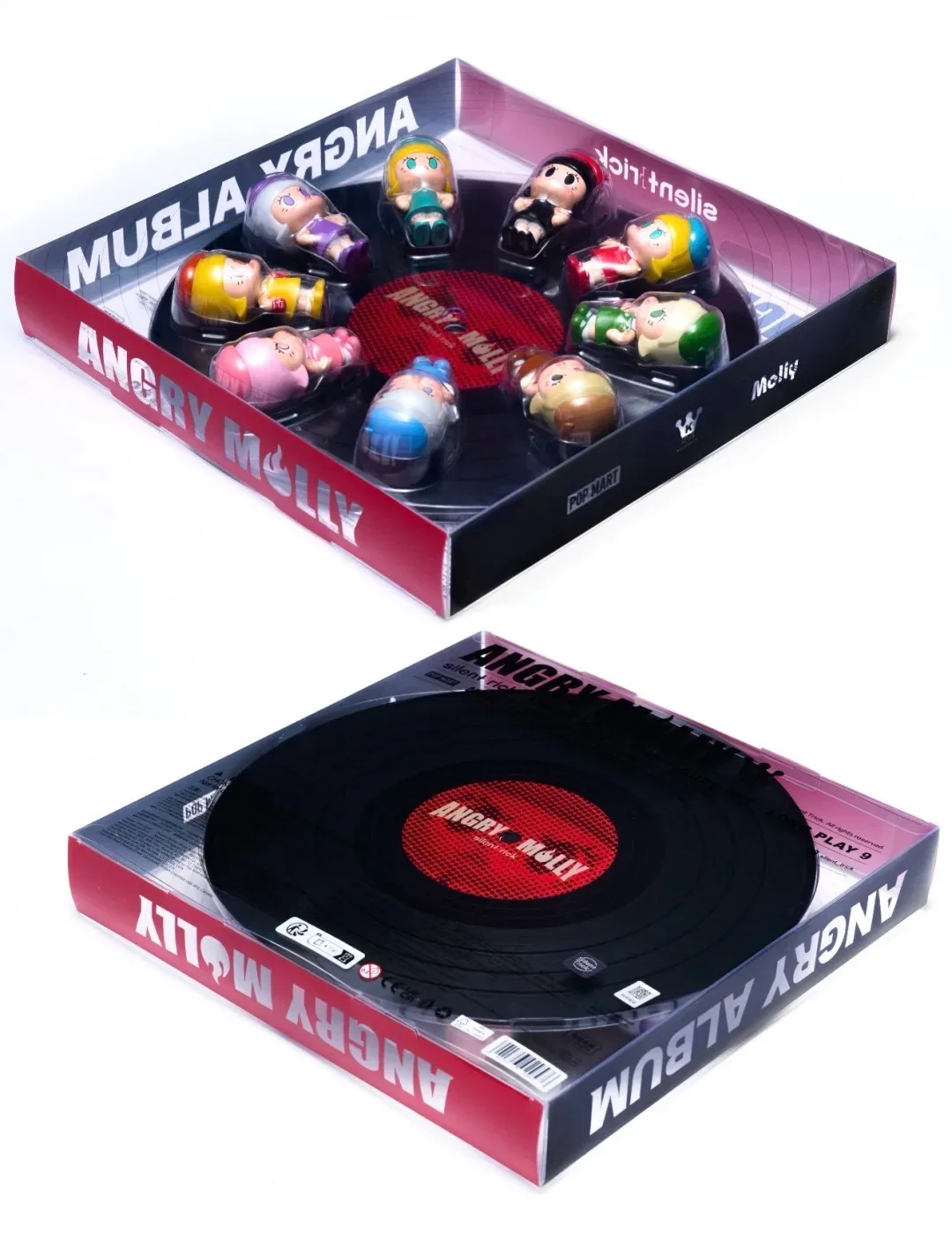 

POPMART Angry Molly 9-Body Black Adhesive Hanging Card Collection Set Trendy Handheld Accessories creative Holiday gift