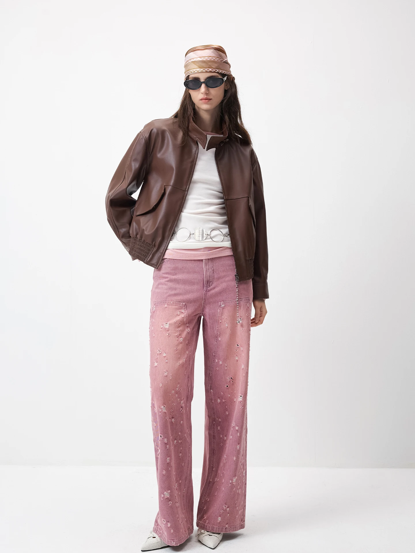 クールなレザージャケット レディース シープスキン 本革コート レトロスタイル 通勤 風 ポケットディテール スタンダードフィット プロフェッショナルケア