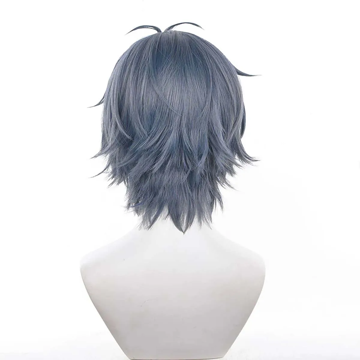 Parrucca per capelli grigi blu cosplay da uomo Anime Link Click Xavier Liu Xiao