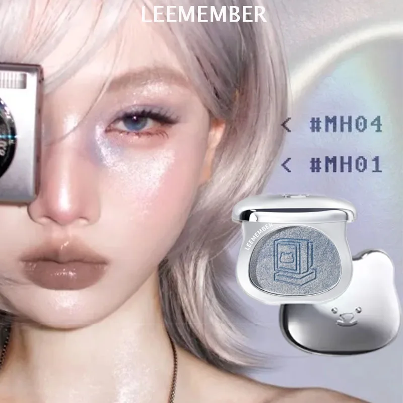LEEMEMBER アイシャドウ高光沢サテンパウダーグリッターシマーメタリックパンクファインフラッシュマルチユースロングラスティングアイメイクアップ 6 グラム