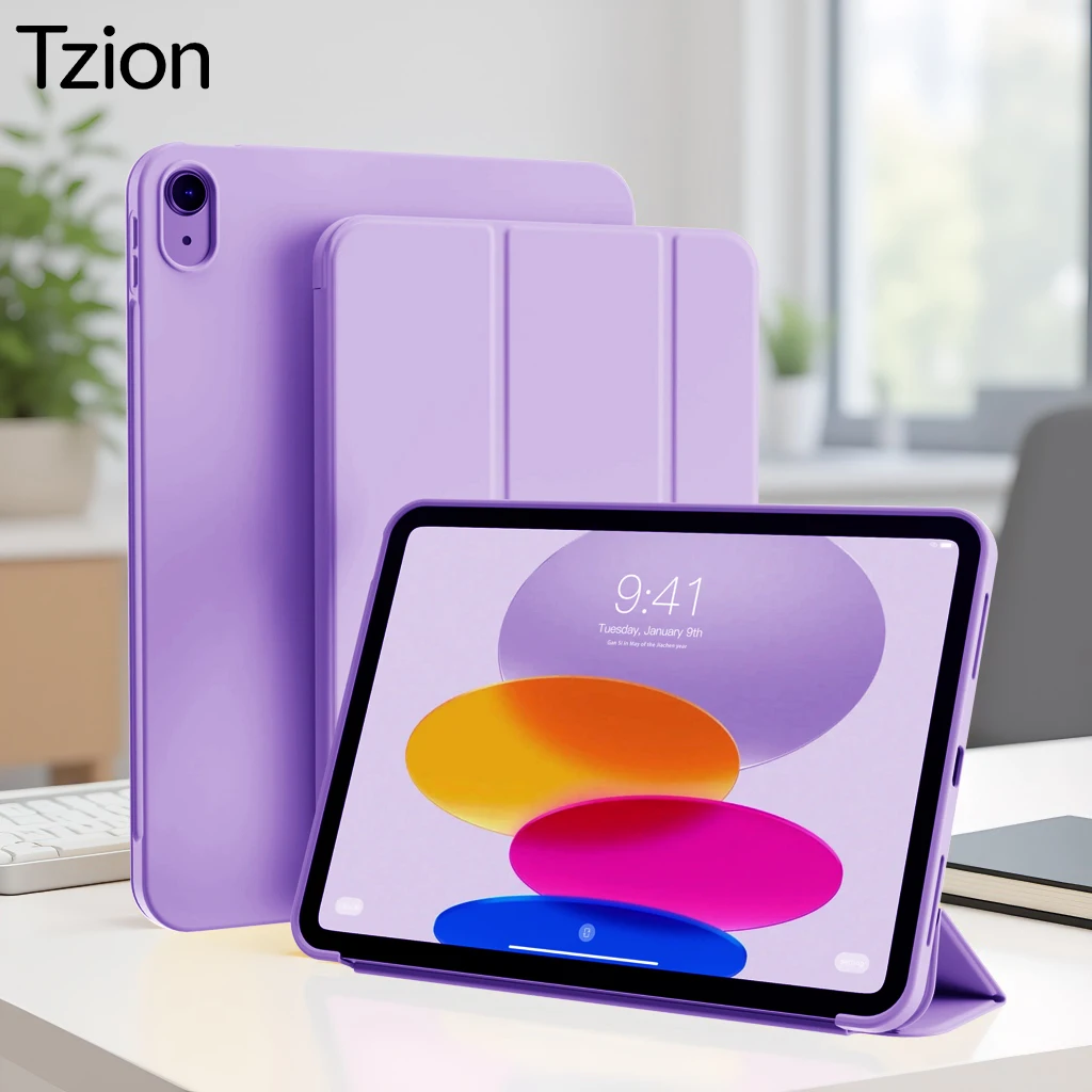 

Чехол для iPad (A16) 11 2025 11-го поколения / 10-го поколения 10.9 2022 с трехсекционной подставкой и мягкой задней панелью из TPU