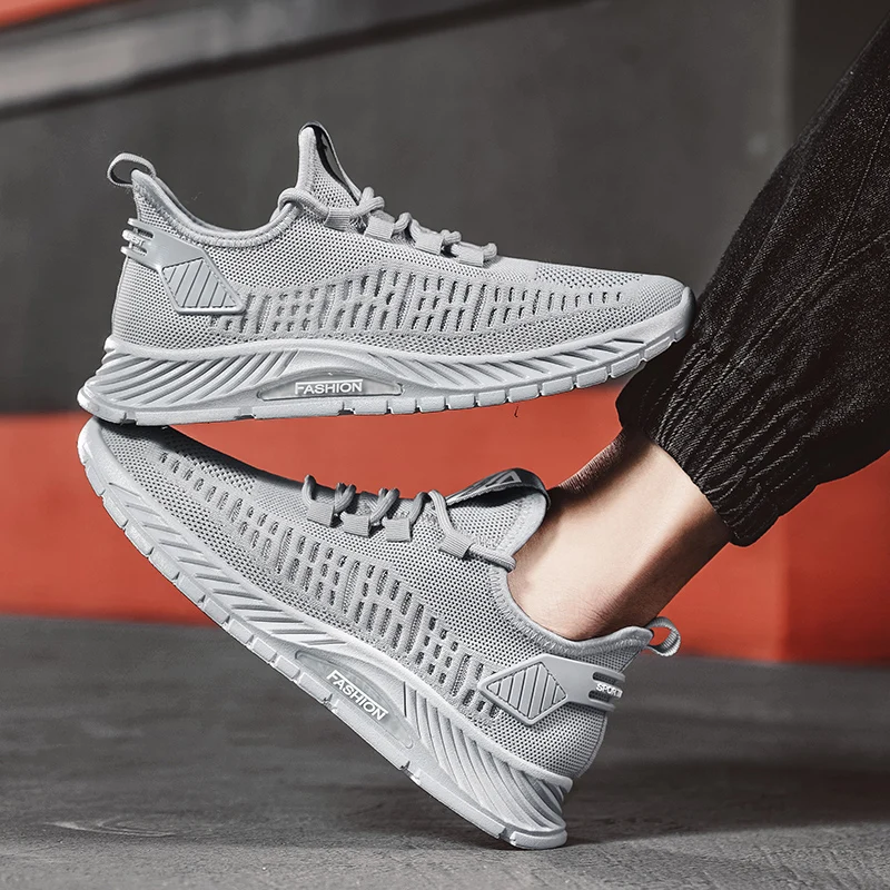 男性用の通気性のあるメッシュスニーカー,スポーツ,モダン,織り,トレンディ,透かし彫り,新しい夏のコレクション2022