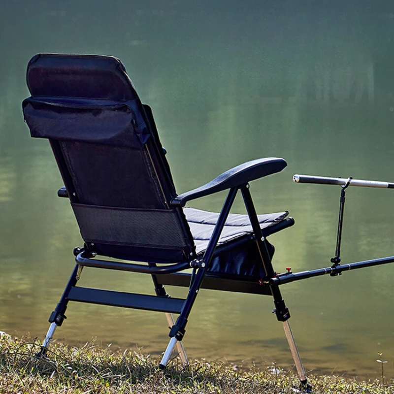 Folding Chair For Fishing High Backrest Relaxing Tourist Travel Beach Lightweight Camping Picnic Chaise Pliable Foldable Chairs