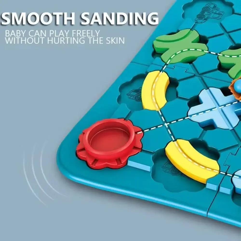 Jeux de construction de route logique en plastique, Puzzle interactif Montessori, jouets de réflexion sur piste de voiture, jouets éducatifs de Table colorés