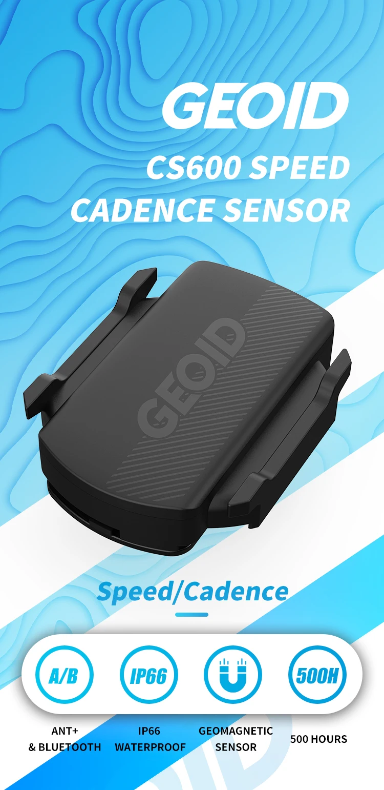 GEOID CS600 Geschwindigkeit Trittfrequenzsensor IPX66 für Radfahren Drahtloser Fahrradcomputer Für GARMIN Bryton Wahoo Rennrad MTB kompatibel – Detail 1