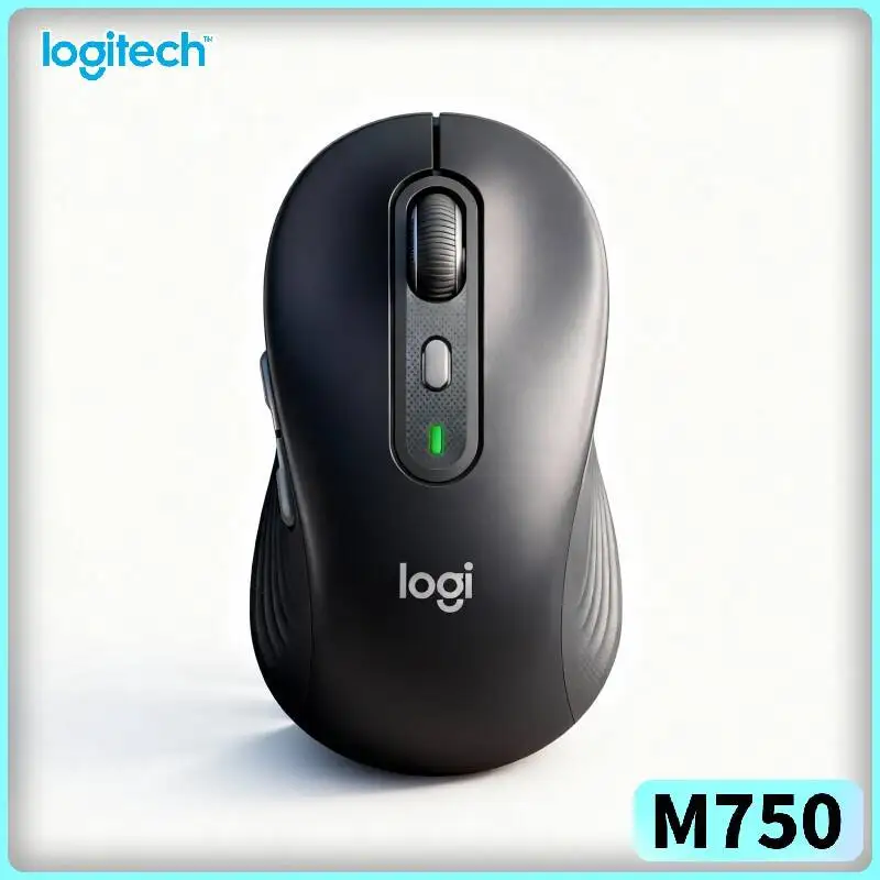 Silent M750 Wireless Mouse - 4000 Adjustable DPI Levels Dual Connection Mode Recycled Eco Body Home Study Work Helper Tool Pick